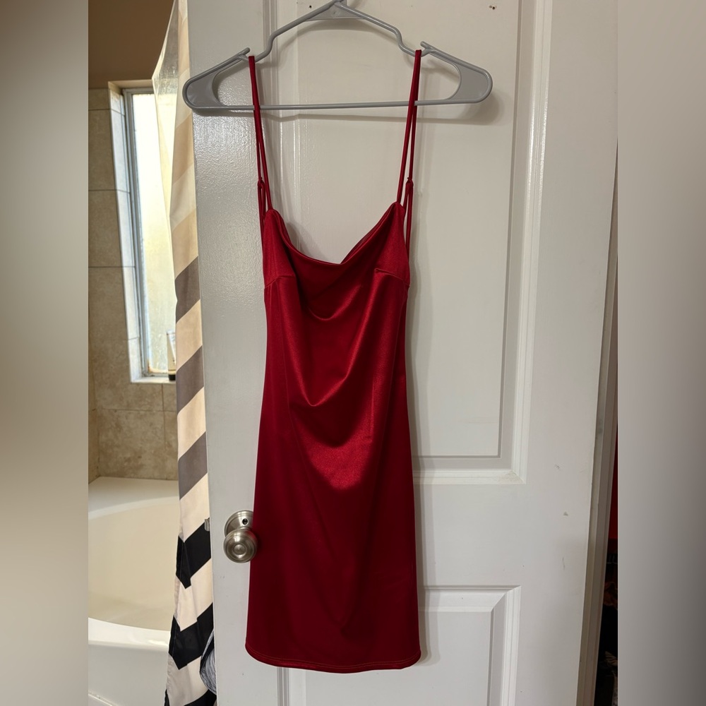 Elegant Red Slip Dress